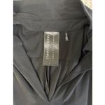 Norma Kamali Black Midi Long Sleeve Shirt Dress Large Stretch Travel Modest Photo 3