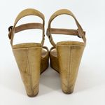 Frye Corrina Campus Wedge Platform Sandals Size 8.5 Yellow Leather Photo 4