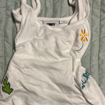 Obey  small tank top off white with stickers Photo 0