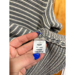 frame denim FRAME Striped Cotton Knit Sweater Gray Cream Women’s M Minimalist Chic Photo 3