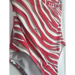 Michael Kors MICHAEL Logo Ring Halter One Piece Swimsuit Mod Zebra 8 Geranium Photo 3