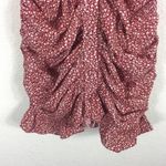 VICI Red White Floral Ruched Stretch Ruffle Sleeveless Mini Dress XL Photo 8
