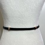 Thin black Belt with gold stud detail Size Small Medium Photo 1