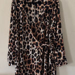 Time And Tru  Leopard Wrap Cover Up Dress Photo 0