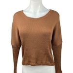 Cape Juby  Women's Ribbed Knit Long Sleeve Boat Neck Pullover Sweater Top Size L Photo 0