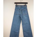 ZARA  Womens Jeans Blue Denim High Rise Wide Leg Baggy Zip Fly Medium Wash Size 2 Photo 7