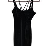 ASOS DESIGN Velvet Strappy Cupped Black Mini Dress - Size 4 Photo 0