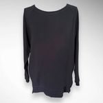 Stella & Dot Black The Zip Pullover Sweatshirt Large | EUC Photo 1
