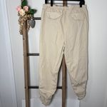 Free People  Beige Ruched Hem Cargo Jogger Pants Size X Small Photo 5