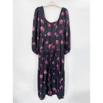 Nicholas Black Floral Printed Silk Tiered Long Sleeve Maxi Dress Size 8 Photo 57