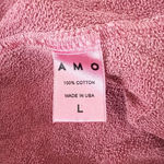 AMO Puff Short Sleeve Crew Neck Cotton Terrycloth Pullover Sweater Photo 2