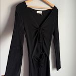 Nicholas Luisa black ribbed knit midi dress Large Photo 6