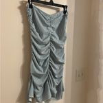 edikted strapless stripped dress with ruching detail on back size L Size L Photo 3