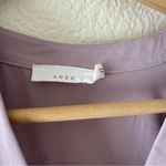 Lush Clothing Lush Lavender V Luptuous Vneck Roll Tab Jersey Knit Blouse Photo 2