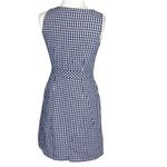 J.Crew  button front gingham plaid dress blue white sz 2 Photo 2