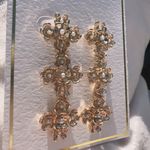 Urban soul gold flower cross drops earrings Photo 2
