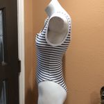 ZARA  strappy navy and white bodysuit Photo 3