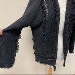 Lou & grey Fringe Cardigan Sample Black Size M Photo 3