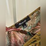 Madewell Shirred Cap-Sleeve Top in Brushstroke Monstera Dark Coffee Small Photo 6