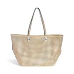 Rebecca Minkoff Perforated Large Tote Shoulder Bag Tan w Detachable Zip Pouch Photo 2