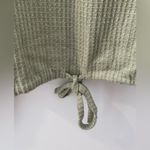 Hollister  Waffle Knit Top Women’s Small Tie Front Crop Keyhole Oversize Slouchy Photo 2