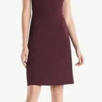 MM.LaFleur Annie V Neck Sleeveless Sheath Dress in Claret Burgundy Sz 4 Photo 0