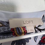 Loft Square Neck Blouse Light Blue Floral Photo 10