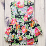 NIKI Vintage 80s Floral Strapless Retro Short Prom Dress Multiple Size M Photo 0