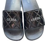 Guess  Diamond Pool Slides in Black Photo 4