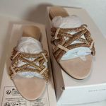 Reiss Eryn Suede Embellished Flat Nude Sandals casual classic stylish chic Photo 2