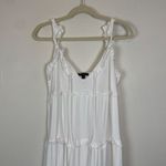 J.Crew  Women's M White Tired Knit Keyhole Maxi Summer Cotton Dress Cottagecore‎ Photo 2