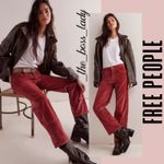 Free People corduroy pants high rise straight cotton blend boho fall winter 24 Photo 8