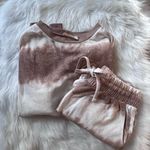 Zenana Outfitters  Cream and Brown Lounge Set, size Small Photo 8