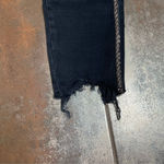 ZARA Z1975 Denim jeans with rhinestones on a sides skinny distressed hem sz 8 Photo 4