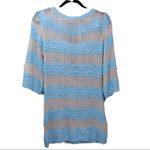 Vertigo Paris Vertigo Blue & Cream Striped Knit Tunic Sweater Size L Photo 1