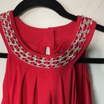 White House | Black Market WHBM red sleeveless dress NWT size med Embellished Party Valentines Photo 1