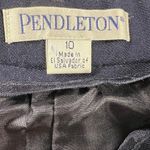 Pendleton  Virgin Wool Flat Front Fully Lined Navy Blue Dress Pants Size 10 Photo 5