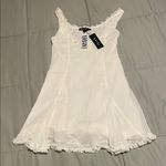 Urban Outfitters Motel Fulvia Ruffle Trim Slip Mini Dress in White/Cream () Photo 4