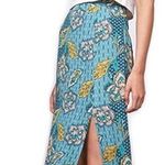 MINKPINK  Turquoise Floral Slit Maxi Skirt size M Photo 0