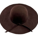 Jessica McClintock  Brown Wool Blend Wide Brim Hat Photo 0