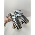 Bandolino Sandals Womens Size 9 Silver Open Toe Ankle Strap Block Dress Heels Photo 7