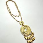 Stella & Dot Gold Tone Delilah Medallion Dangle Long Necklace Photo 3