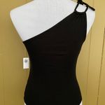 Old Navy women XS brand new one shoulder tank top black Photo 8