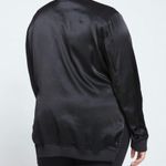 Universal Standard Satin Bomber Jacket - Black - S (14-16) Photo 4