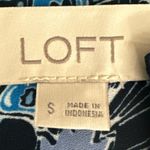 Loft Floral Boho Peasant Blouse Short Sleeve Womens Sz Small Coastal Blue Multi Photo 7