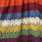 Judith March  Retro One Balloon Sleeve Crochet Rainbow Dress Women’s, Size M Photo 7