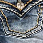 Miss Me Womens Jeans Signature Cuffed Capri Embellished Embroidered 27 Photo 3