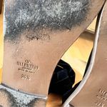 Valentino Garavani Black Lace Up Leather Trimmed Velvet Sandals Size 36.5 Photo 6