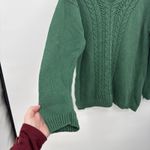 Gap Warehouse Vintage Green Cable Knit Sweater Size XL Cotton Winter Photo 2
