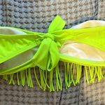 Guess Lightly used  neon green fringe bathing suit top size medium Photo 1